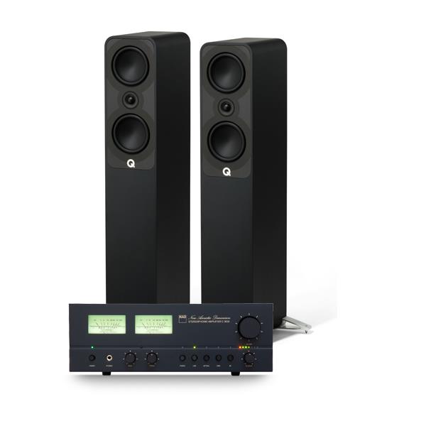 NAD C 3030 Integrated Amplifier Q Acoustics 5040 Floorstanding Speakers