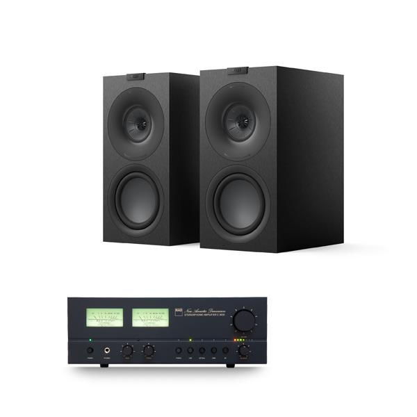 NAD C 3030 Integrated Amplifier KEF Q Concerto Meta Bookshelf Speakers