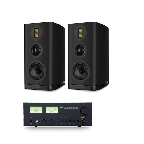 NAD C 3030 Integrated Amplifier Wharfedale EVO 5.2 Bookshelf Speakers