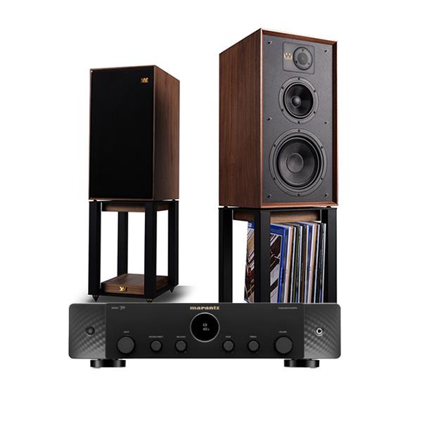 Marantz MODEL 70 Integrated Amplifier Wharfedale LINTON Speakers with Wharfedale LINTON Stands