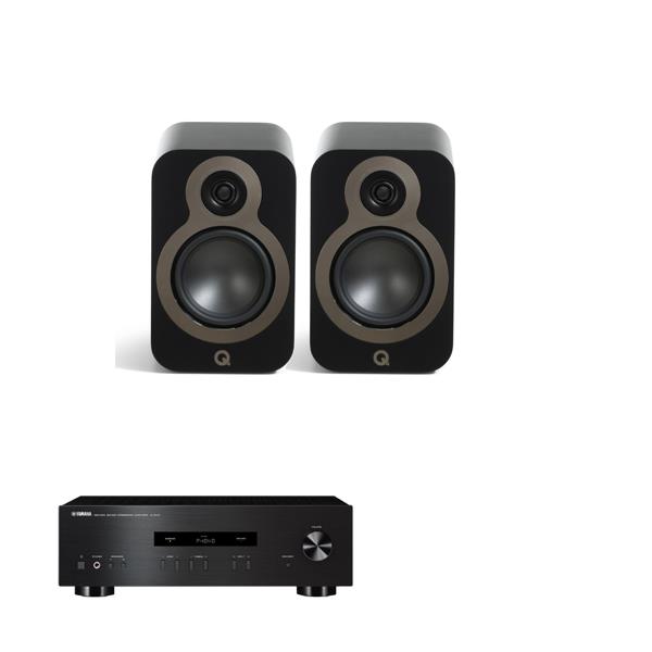 Yamaha A-S201   Amplifier Q Acoustics 3030c Bookshelf Speakers