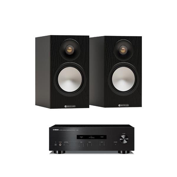 Yamaha A-S201  Amplifier Monitor Audio Bronze 50 7G Bookshelf Speakers