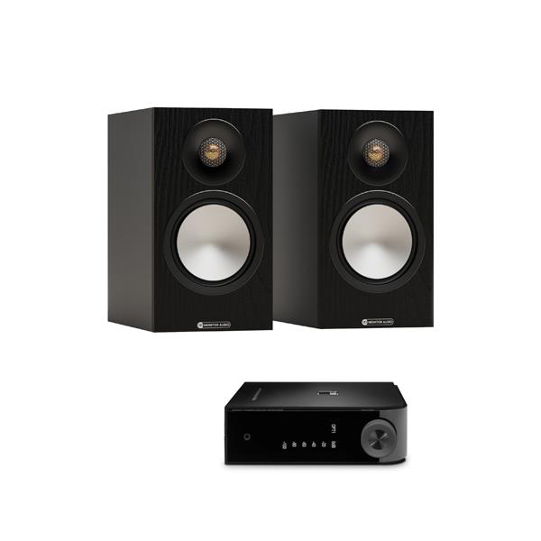 NAD D 3020 V2 Integrated Amplifier Monitor Audio Bronze 50 7G Bookshelf Speakers