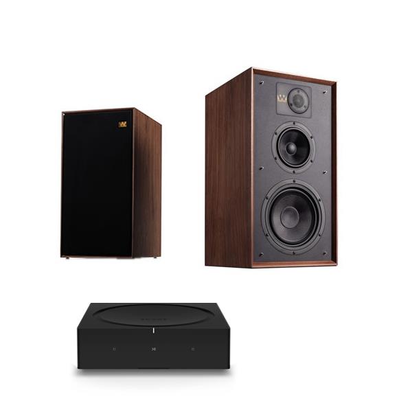 Sonos Amp   Wireless Music Streamer / Amplifier Wharfedale LINTON Bookshelf Speakers