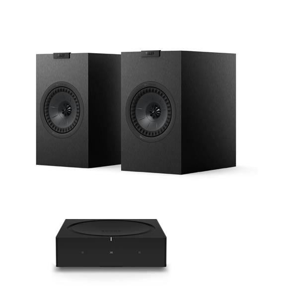 Sonos Amp   Wireless Music Streamer / Amplifier KEF Q1 Meta Bookshelf Speakers