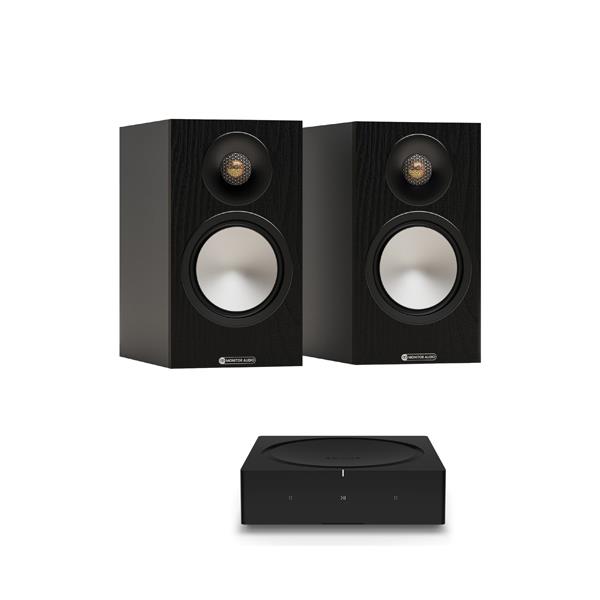 Sonos Amp   Wireless Music Streamer / Amplifier Monitor Audio Bronze 50 7G Bookshelf Speakers