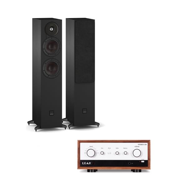 LEAK STEREO 130 (Walnut) Integrated Amplifier DALI SONIK 5 Floorstanding Speakers