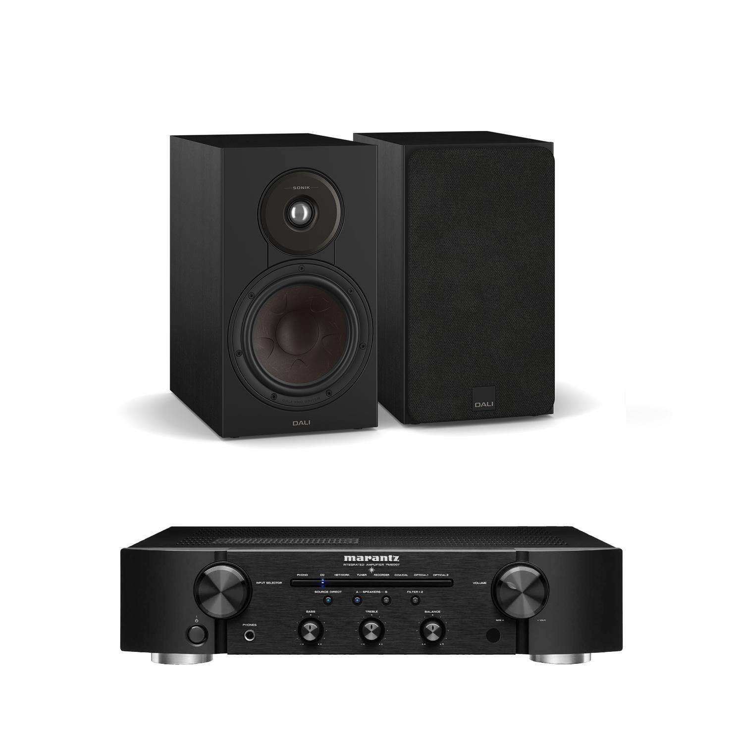 Marantz PM6007 Integrated Amplifier / DAC DALI SONIK 3 Bookshelf Speakers