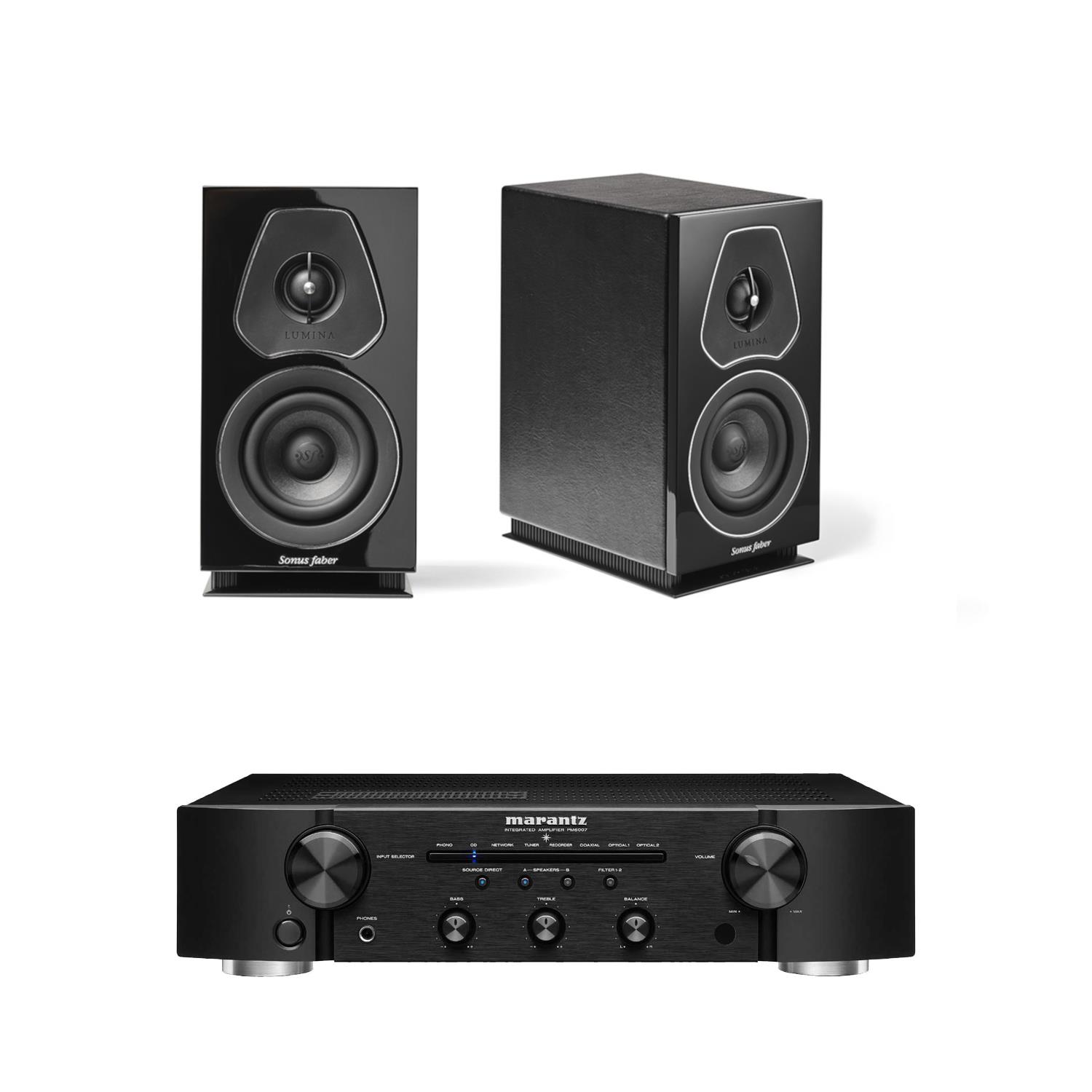 Marantz PM6007 Integrated Amplifier / DAC Sonus faber Lumina I Bookshelf Speakers