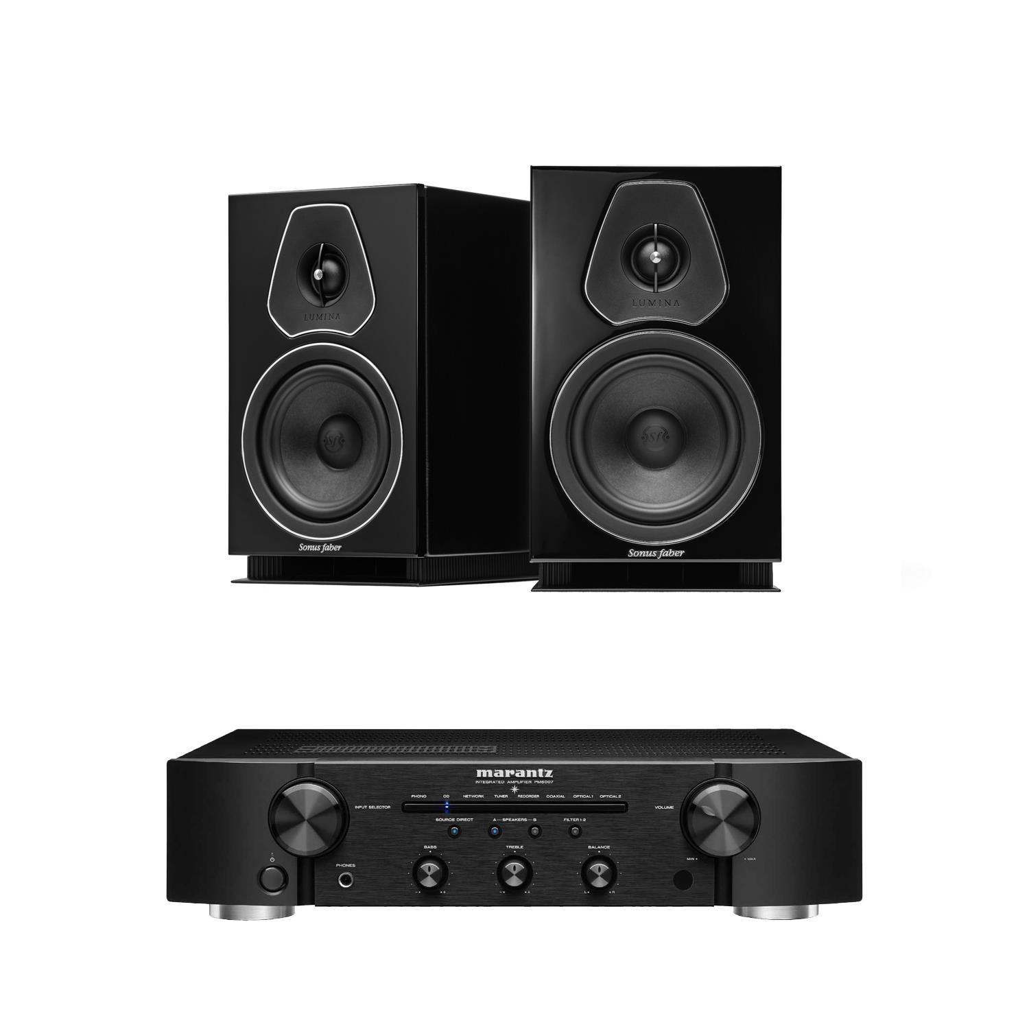 Marantz PM6007 Integrated Amplifier / DAC Sonus faber Lumina II Bookshelf Speakers