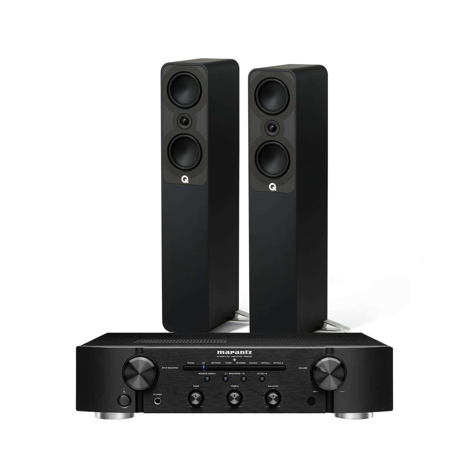 Marantz PM6007 Integrated Amplifier / DAC Q Acoustics 5040 Floorstanding Speakers