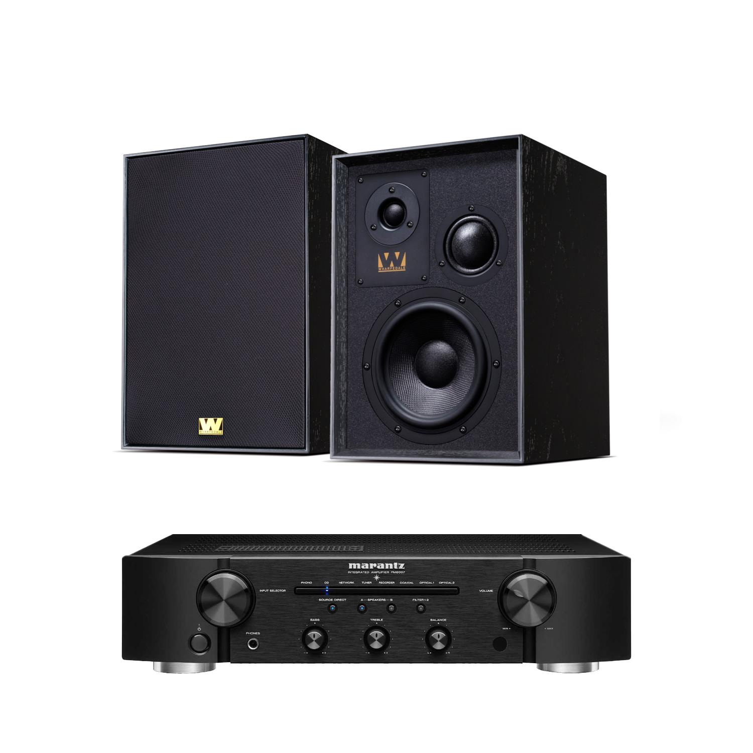 Marantz PM6007 Integrated Amplifier / DAC Wharfedale Super Denton Bookshelf Speakers