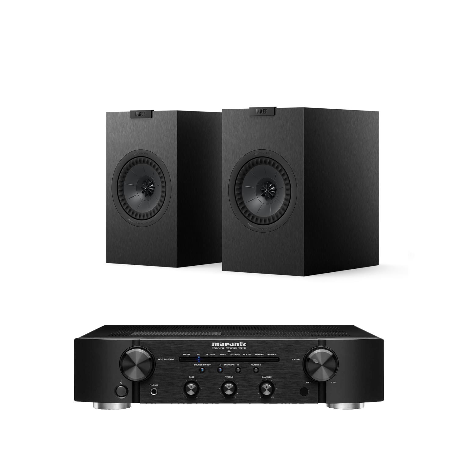 Marantz PM6007 Integrated Amplifier / DAC KEF Q1 Meta Bookshelf Speakers