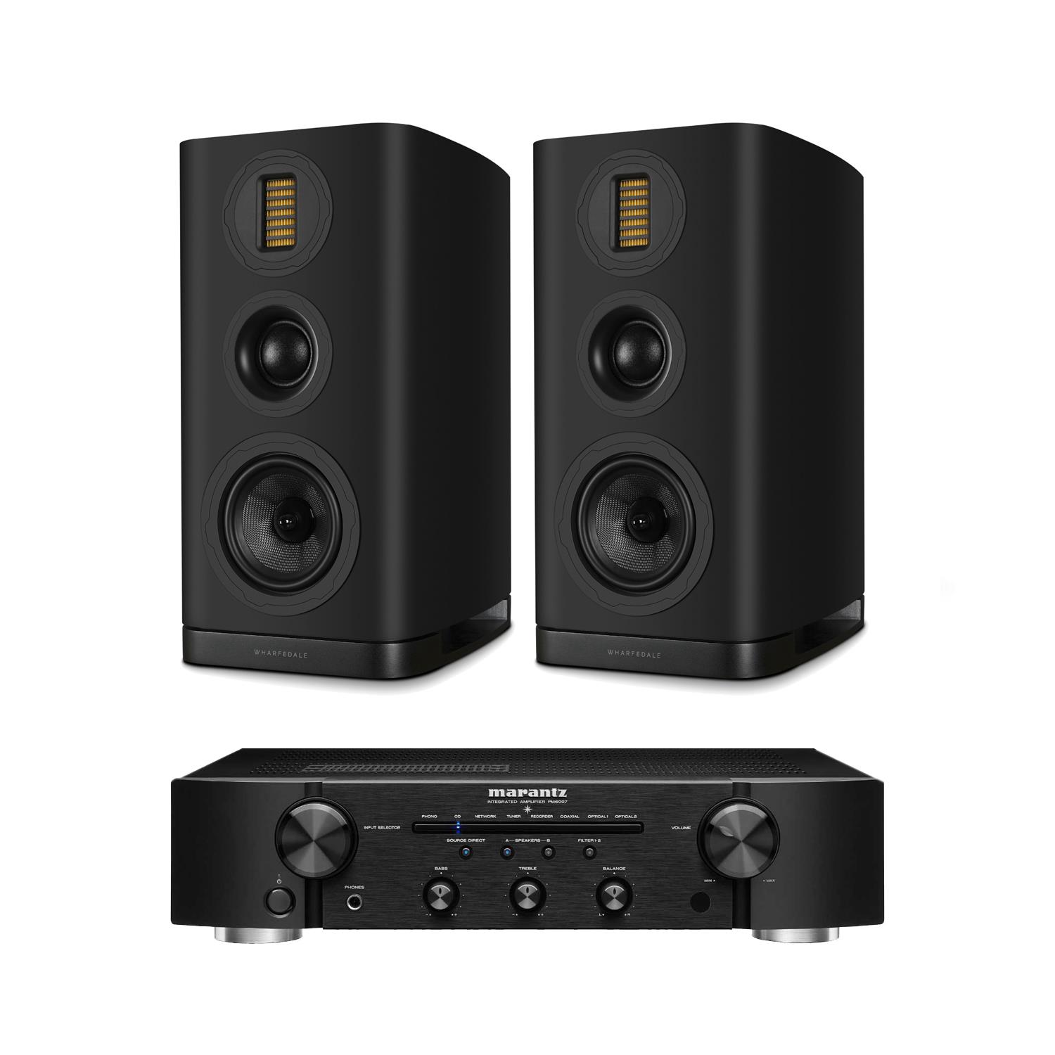 Marantz PM6007 Integrated Amplifier / DAC Wharfedale EVO 5.2 Bookshelf Speakers