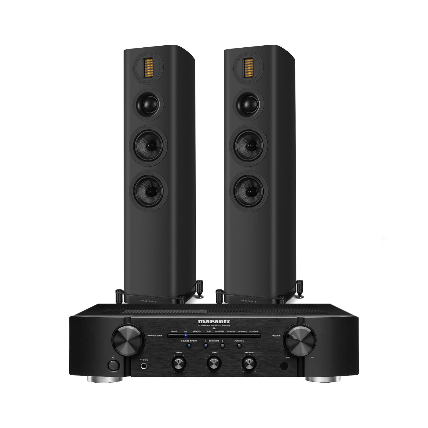 Marantz PM6007 Integrated Amplifier / DAC Wharfedale EVO 5.3 Floorstanding Speakers
