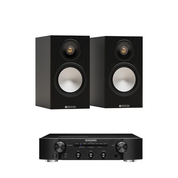 Marantz PM6007 (Black) Integrated Amplifier / DAC Monitor Audio Bronze 50 7G Bookshelf Speakers