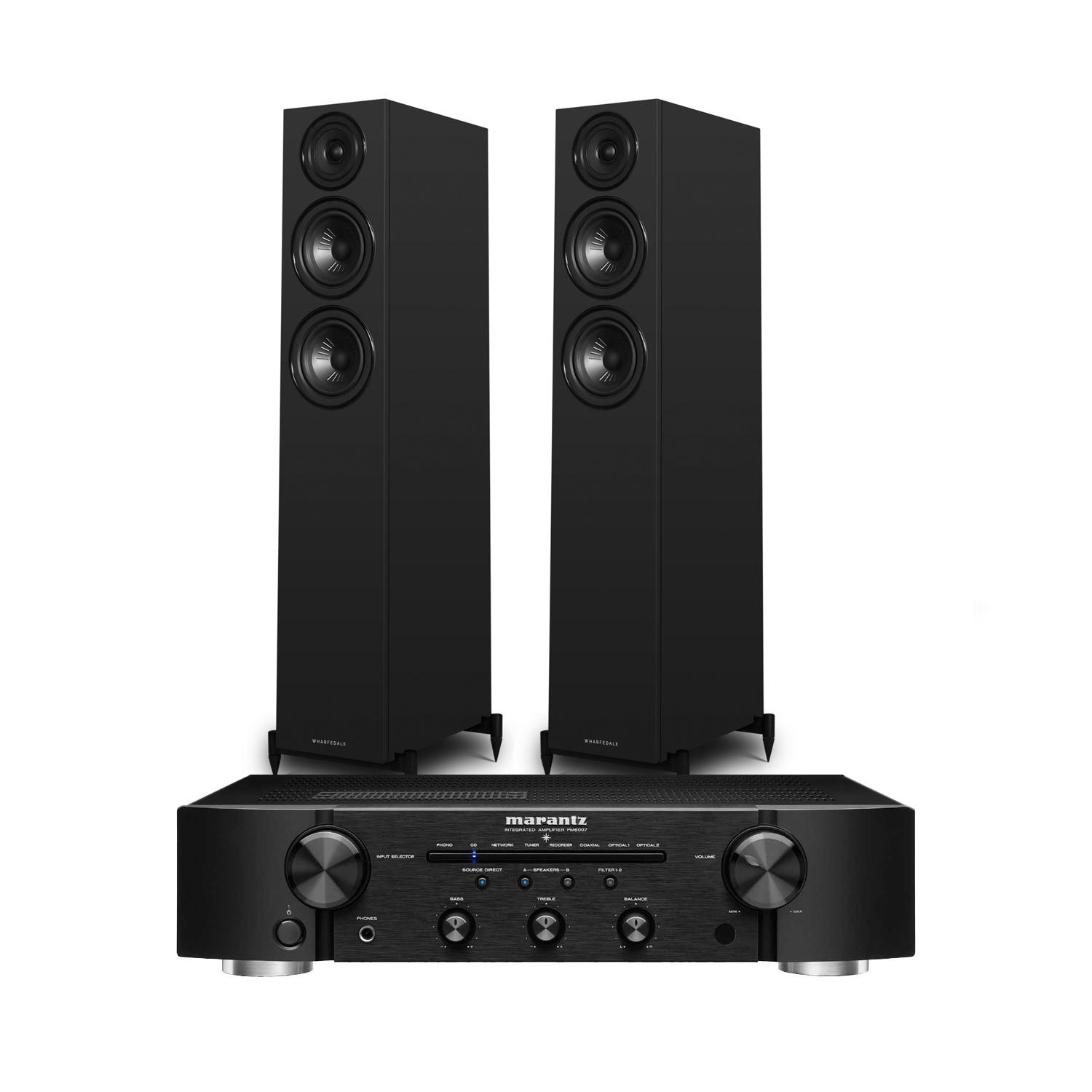 Marantz PM6007 Integrated Amplifier / DAC Wharfedale Diamond 12.3i Floorstanding Speakers