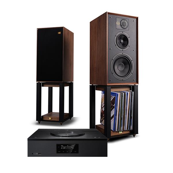 Technics SA-C600 CD/Streaming System Wharfedale LINTON Speakers with Wharfedale LINTON Stands