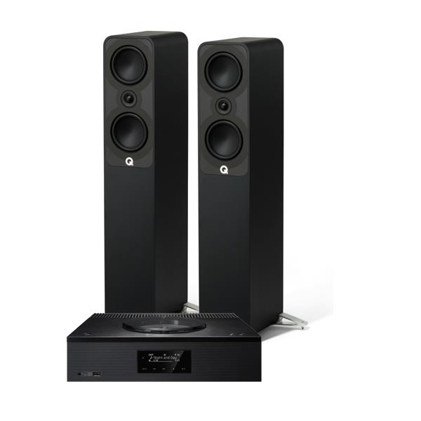 Technics SA-C600 CD/Streaming System Q Acoustics 5040 Floorstanding Speakers