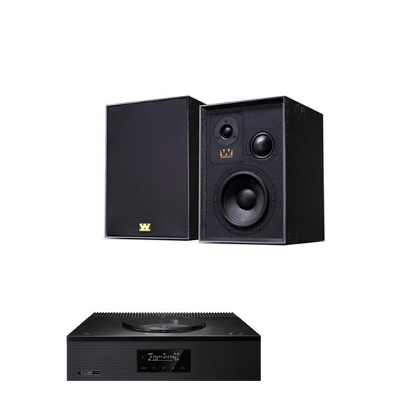 Technics SA-C600 CD/Streaming System Wharfedale Super Denton Bookshelf Speakers