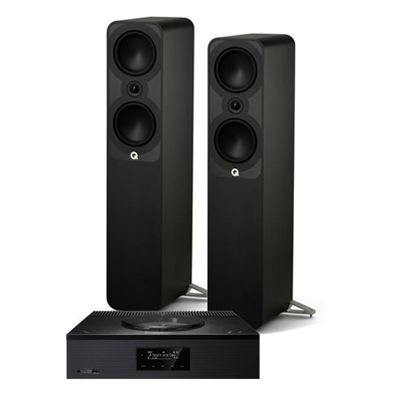 Technics SA-C600 CD/Streaming System Q Acoustics 5050 Floorstanding Speakers