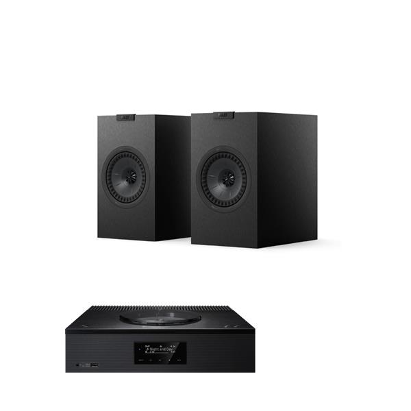 Technics SA-C600 CD/Streaming System KEF Q1 Meta Bookshelf Speakers