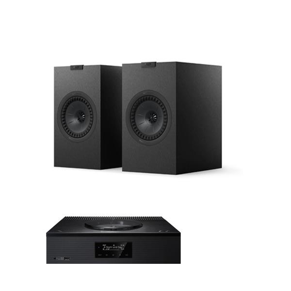 Technics SA-C600 CD/Streaming System KEF Q3 Meta Bookshelf Speakers