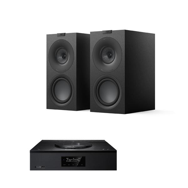 Technics SA-C600 CD/Streaming System KEF Q Concerto Meta Bookshelf Speakers