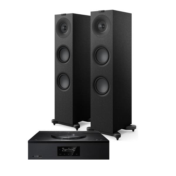 Technics SA-C600 CD/Streaming System KEF Q7 Meta Floorstanding Speakers