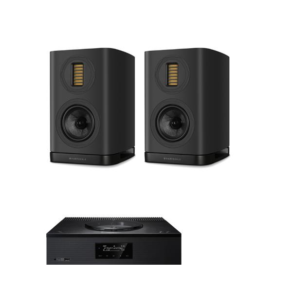 Technics SA-C600 CD/Streaming System Wharfedale EVO 5.1 Bookshelf Speakers