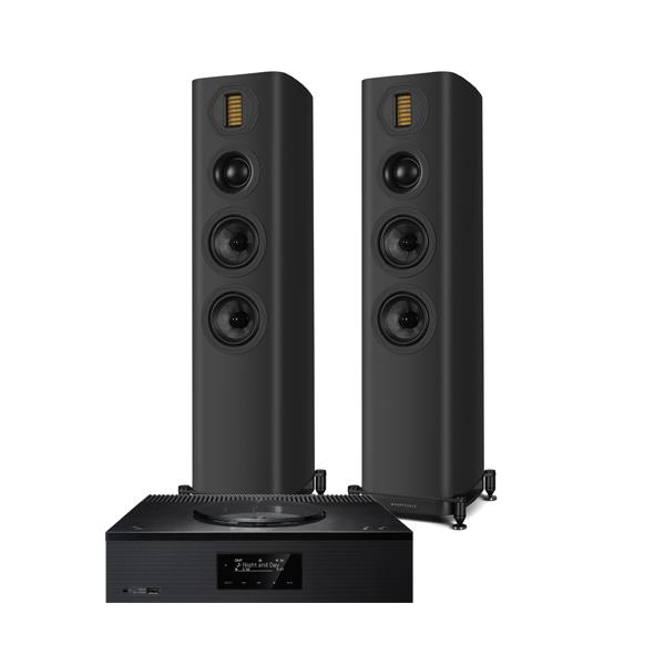 Technics SA-C600 CD/Streaming System Wharfedale EVO 5.3 Floorstanding Speakers