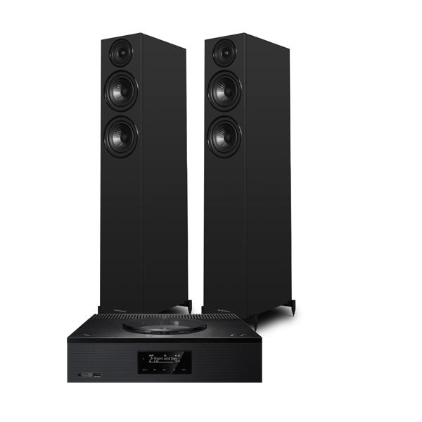 Technics SA-C600 CD/Streaming System Wharfedale Diamond 12.4i Floorstanding Speakers