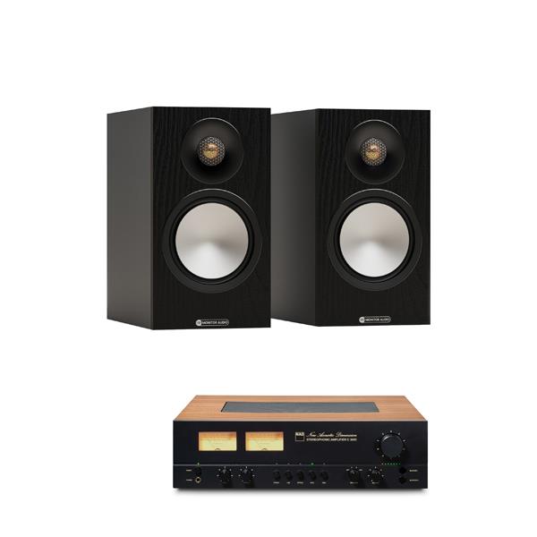 NAD C 3050 Integrated Amplifier Monitor Audio Bronze 50 7G Bookshelf Speakers