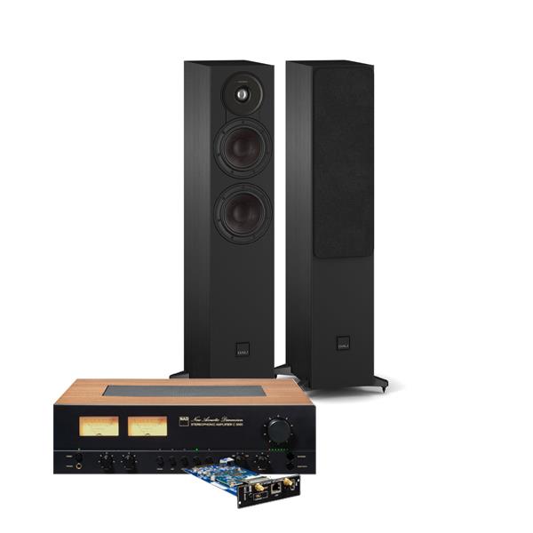 NAD C 3050 Integrated Amplifier with NAD MDC2 BluOS-D Module DALI SONIK 5 Floorstanding Speakers
