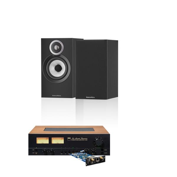 NAD C 3050 Integrated Amplifier with NAD MDC2 BluOS-D Module Bowers & Wilkins 607 S3 Bookshelf Speakers