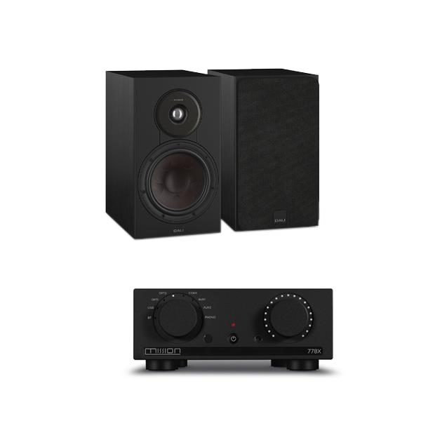 Mission 778X Integrated Amplifier DALI SONIK 3 Bookshelf Speakers