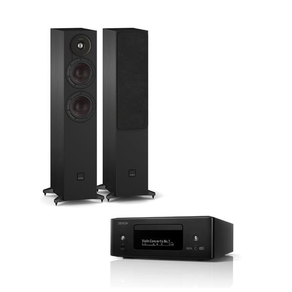 Denon CEOL RCD-N12DAB CD/DAB/Streaming System DALI SONIK 5 Floorstanding Speakers