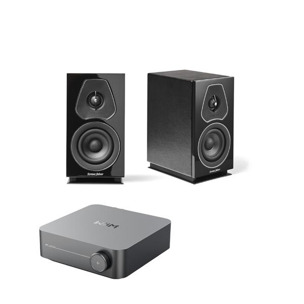 WiiM Amp Streaming Amplifier Sonus faber Lumina I Bookshelf Speakers