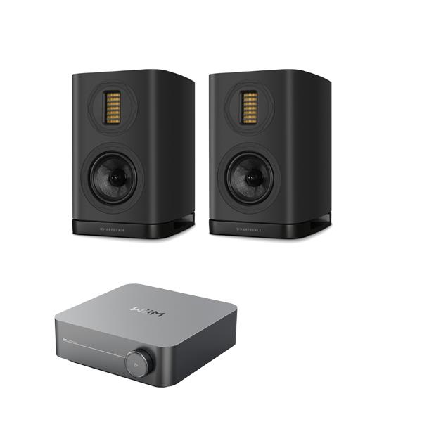 WiiM Amp Streaming Amplifier Wharfedale EVO 5.1 Bookshelf Speakers