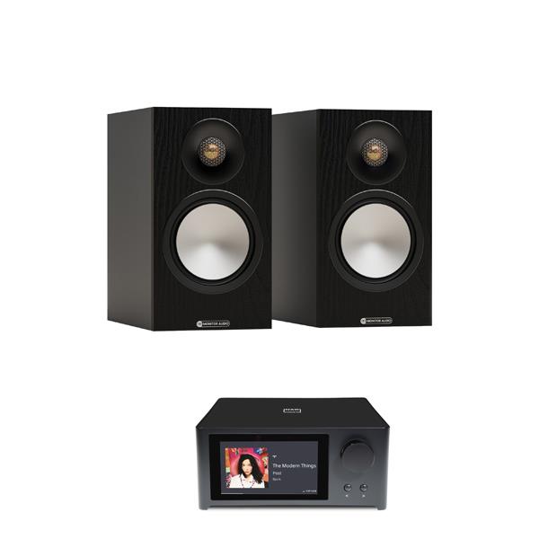 NAD C 700 V2  BluOS Streaming System Monitor Audio Bronze 50 7G Bookshelf Speakers