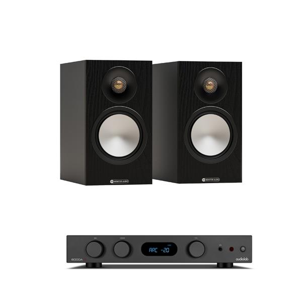 Audiolab 6000A MKII Integrated Amplifier Monitor Audio Bronze 50 7G Bookshelf Speakers