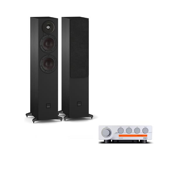 Quad 3 Integrated Amplifier DALI SONIK 5 Floorstanding Speakers