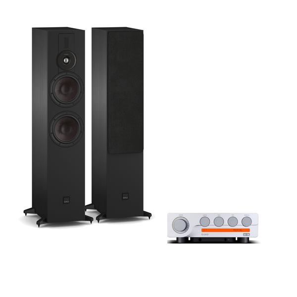 Quad 3 Integrated Amplifier DALI SONIK 7 Floorstanding Speakers