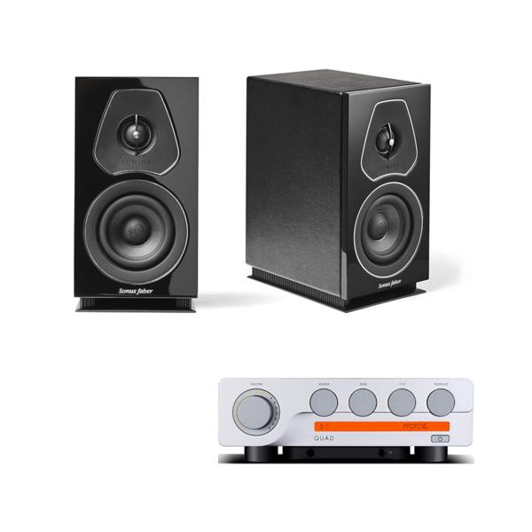 Quad 3 Integrated Amplifier<br>Sonus faber Lumina I Bookshelf Speakers