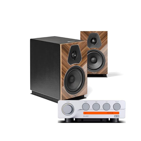 Quad 3 Integrated Amplifier<br>Sonus faber Lumina II Amator Bookshelf Speakers