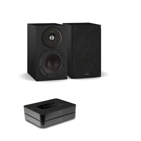 Bluesound POWERNODE (2025) Hi-Res Wireless Music Streamer / Amplifier DALI SONIK 1 Bookshelf Speakers