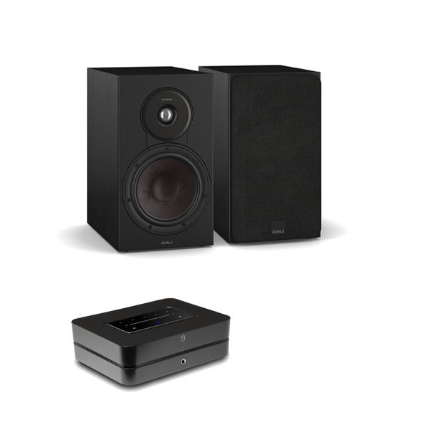 Bluesound POWERNODE (2025) Hi-Res Wireless Music Streamer / Amplifier DALI SONIK 3 Bookshelf Speakers