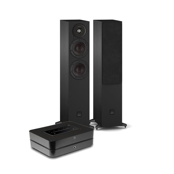 Bluesound POWERNODE (2025) Hi-Res Wireless Music Streamer / Amplifier DALI SONIK 5 Floorstanding Speakers