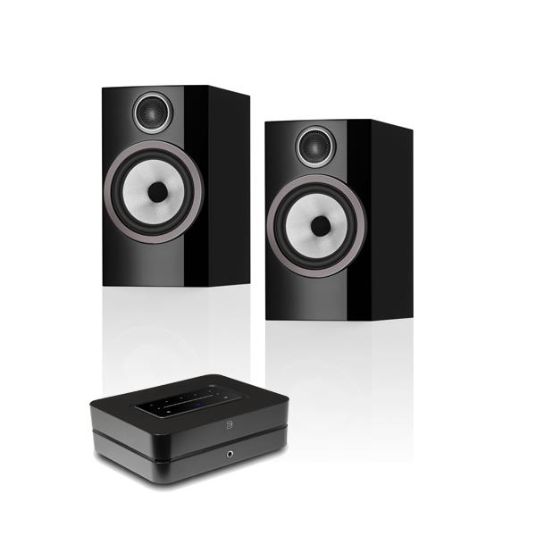 Bluesound POWERNODE (2025) Hi-Res Wireless Music Streamer / Amplifier Bowers & Wilkins 706 S3 Bookshelf Speakers