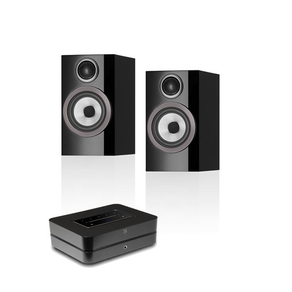 Bluesound POWERNODE (2025) Hi-Res Wireless Music Streamer / Amplifier Bowers & Wilkins 707 S3 Bookshelf Speakers